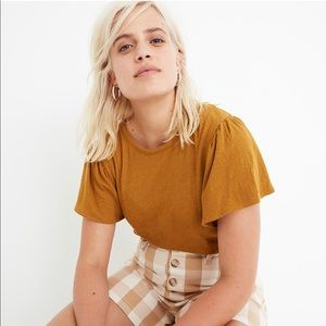 Size M Madewell Flutter Sleeve Tee